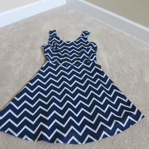 Navy and white chevron sundress